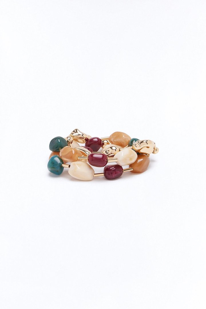 Island Reset 3 Piece Bracelet Set - Gold/Multi