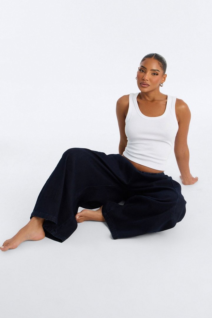 Island Time Pull On Relaxed Jeans - Dark Wash