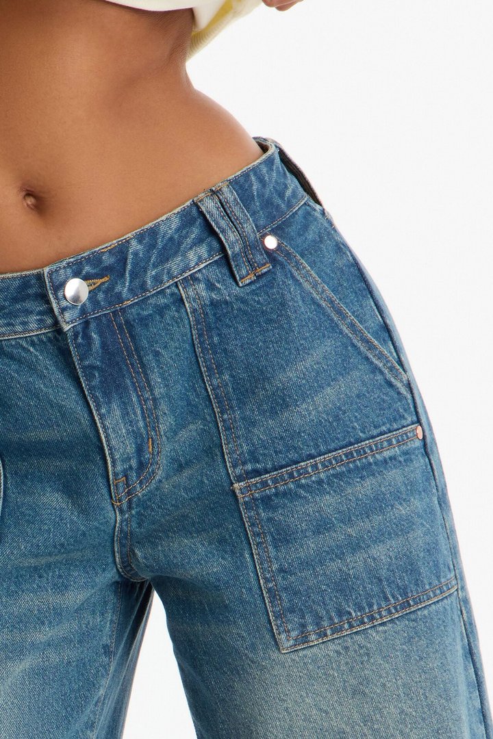 Missed Connection Low Rise Jeans - Vintage Wash