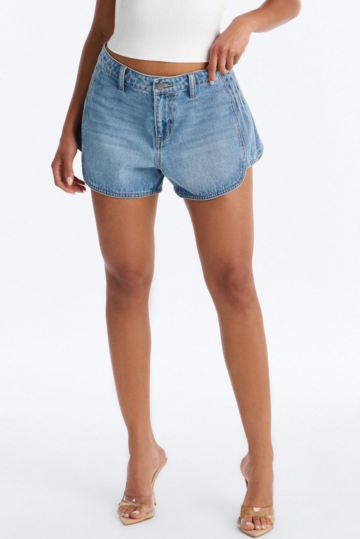 Flutter Dolphin Denim Shorts - Medium Wash