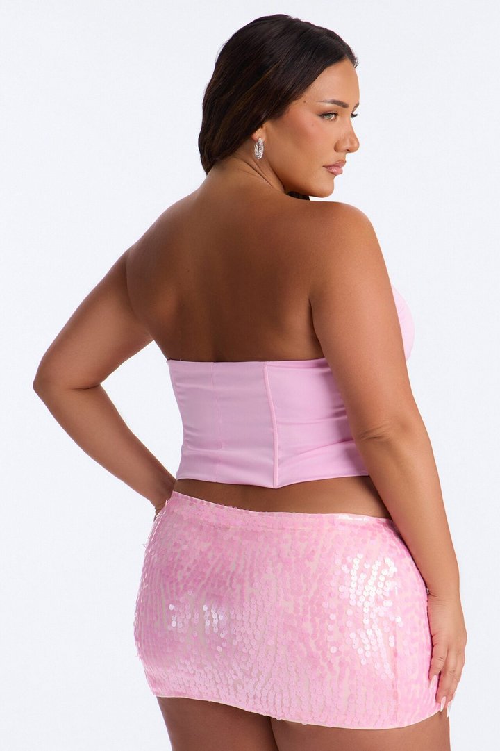 Night Made For Me Satin Corset - Pink