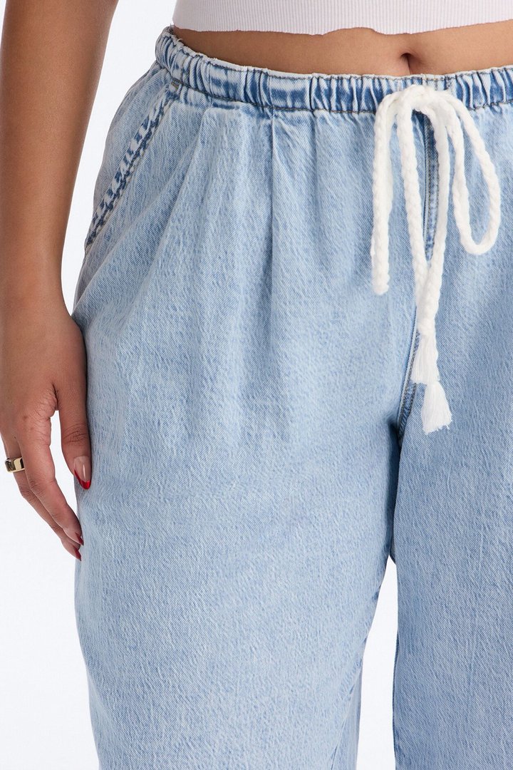 Bahama Babe Low Waist Pull On Jeans - Light Wash