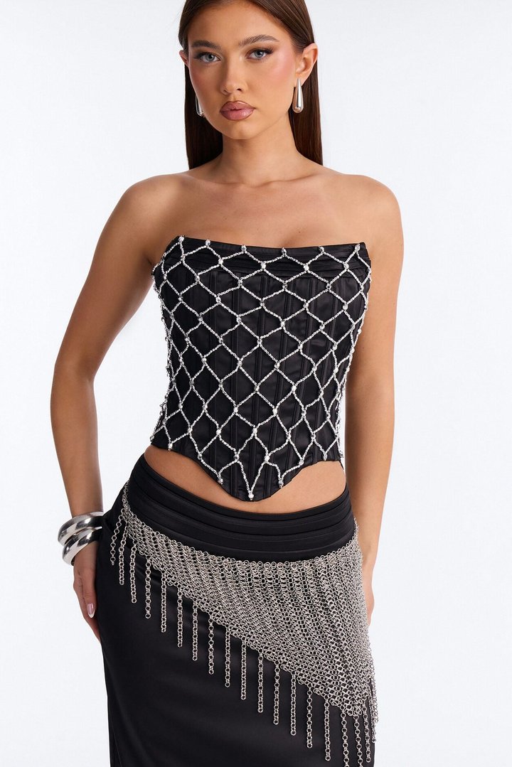 Chain Armor Chain Belt Scarf - Silver