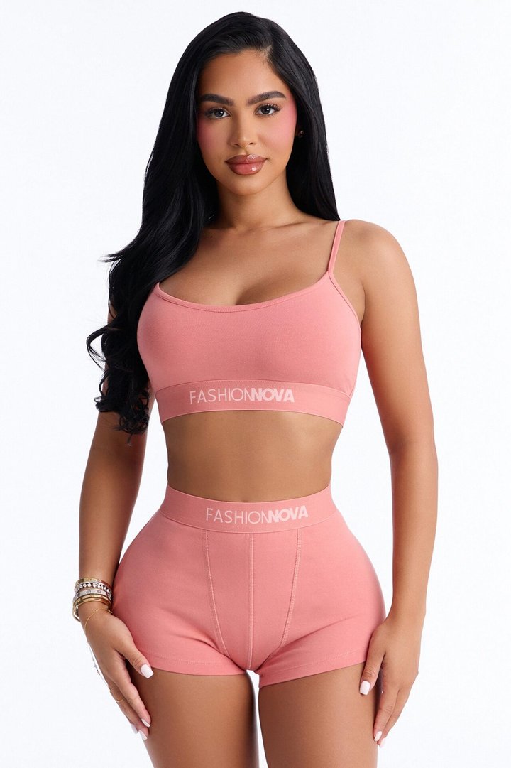 FN Mood Cami And Boxer Set - Terracotta