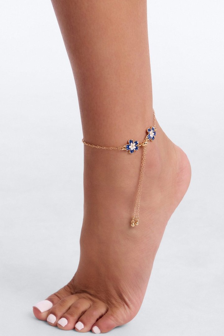 Pacific Dreams Anklet - Gold/Blue