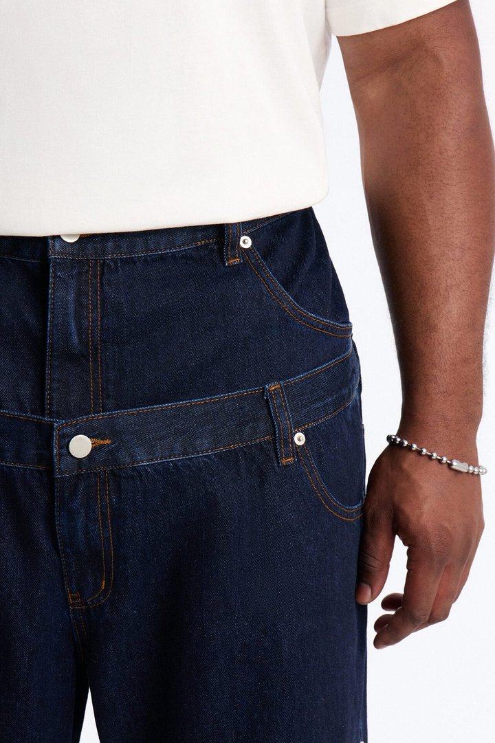 Double Up Baggy Carpenter Jeans - Dark Wash