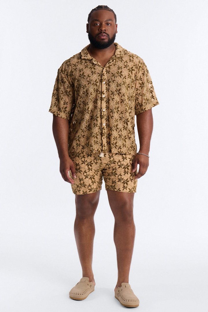 Cabo Canopy Relaxed Short - Tan/Multi