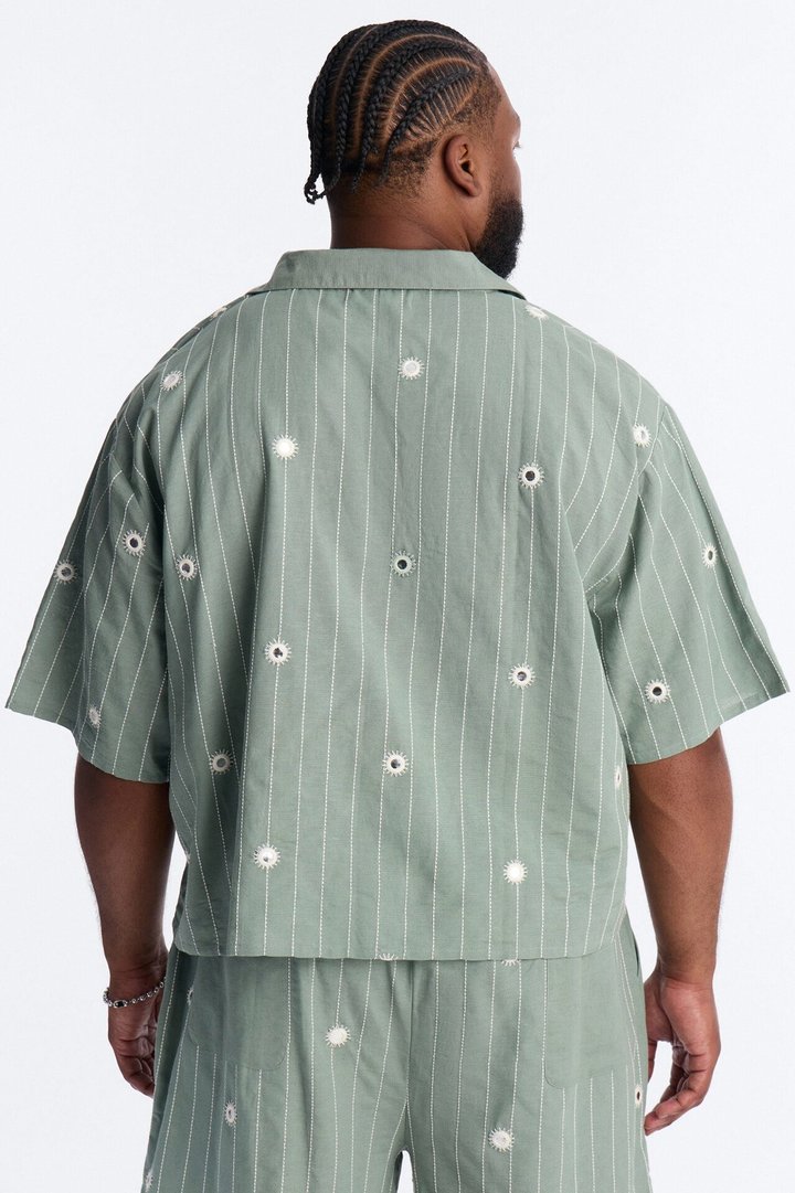 Relaxed Mirror Mirage Polo - Olive