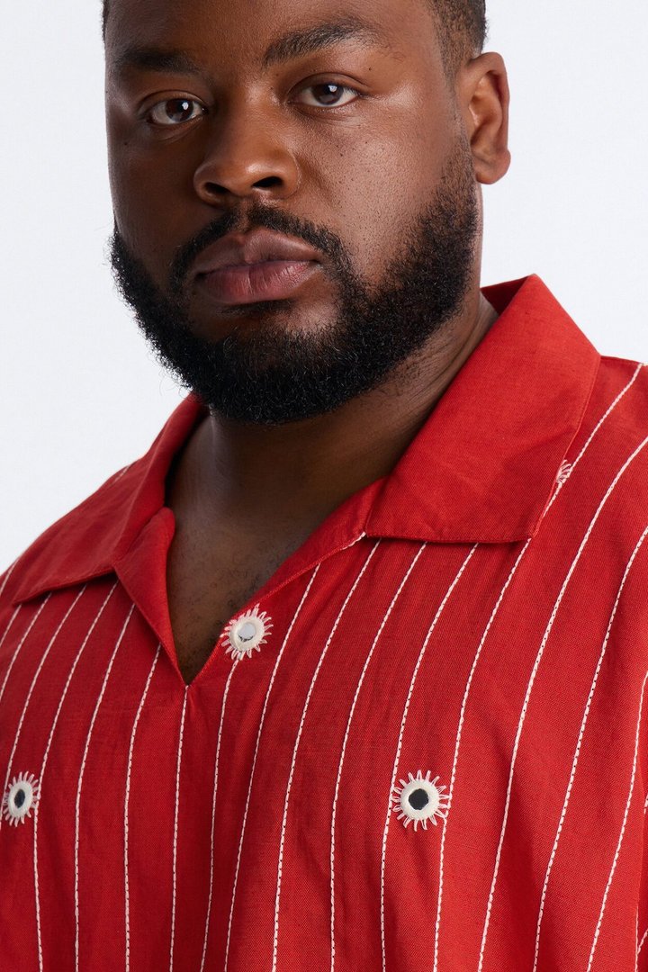 Relaxed Mirror Mirage Polo - Red