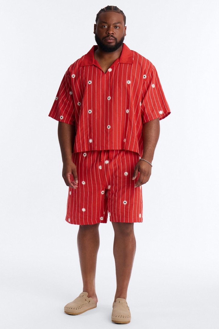 Relaxed Mirror Mirage Short - Red