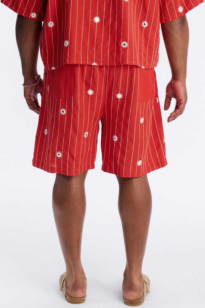 Relaxed Mirror Mirage Short - Red