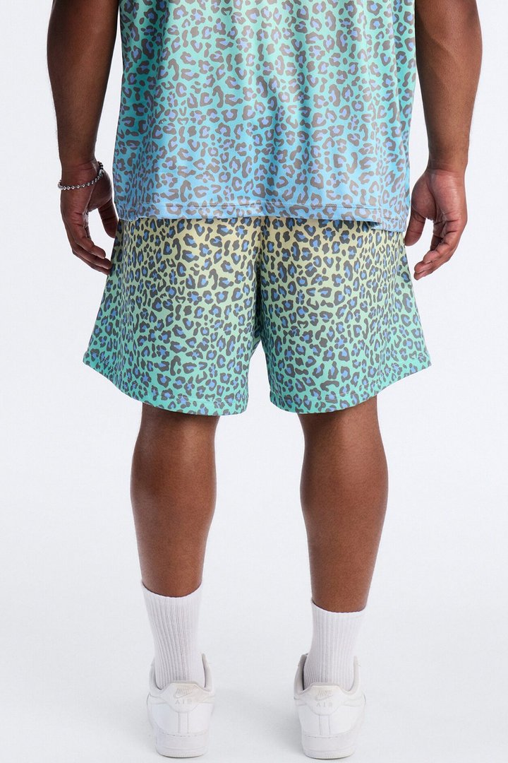 Electric Rave Leopard Relaxed Short - Multi Color