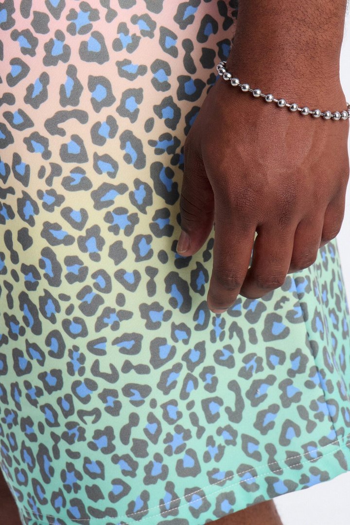 Electric Rave Leopard Relaxed Short - Multi Color