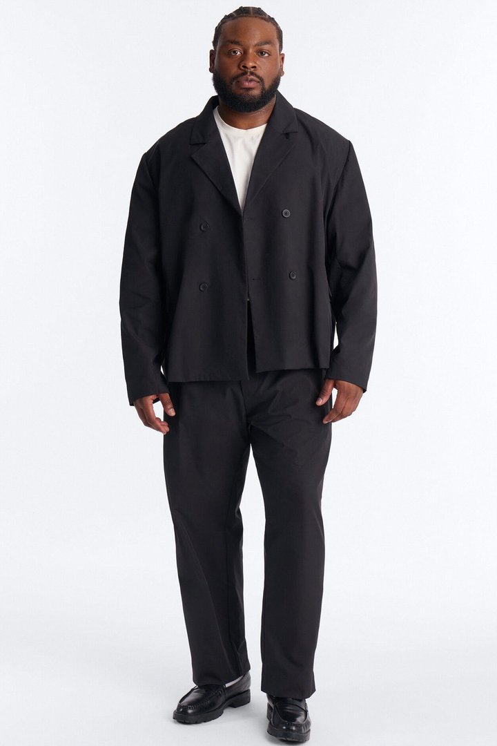 Relaxed Straight Heirloom Pleated Trouser - Black