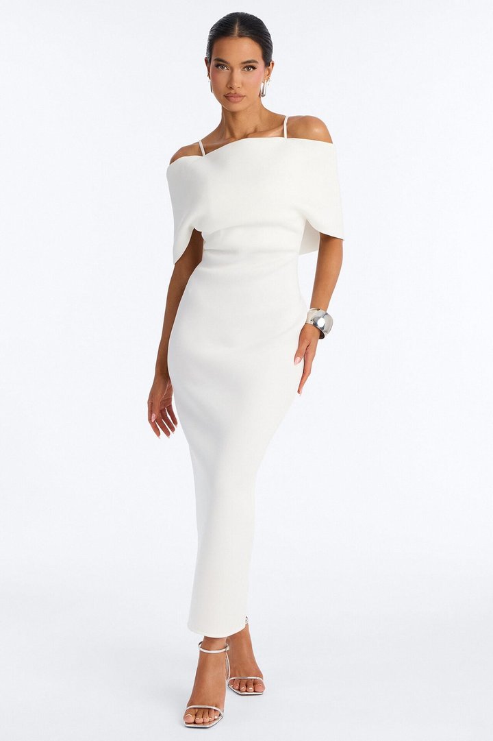 Last Call Scuba Maxi Dress - White