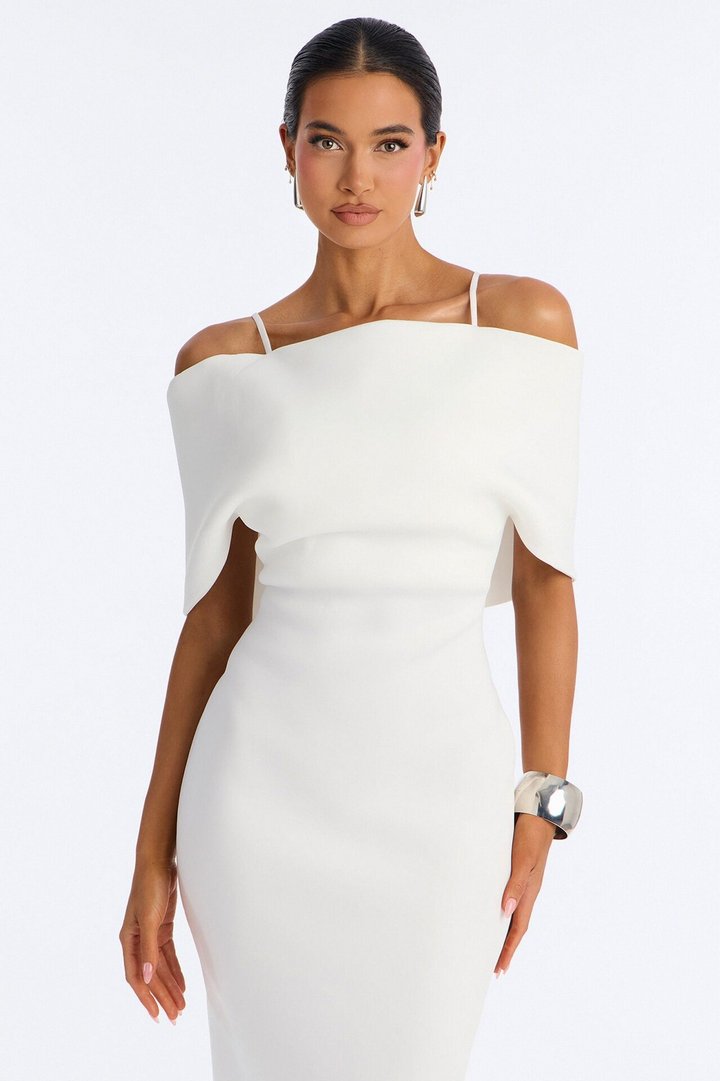 Last Call Scuba Maxi Dress - White