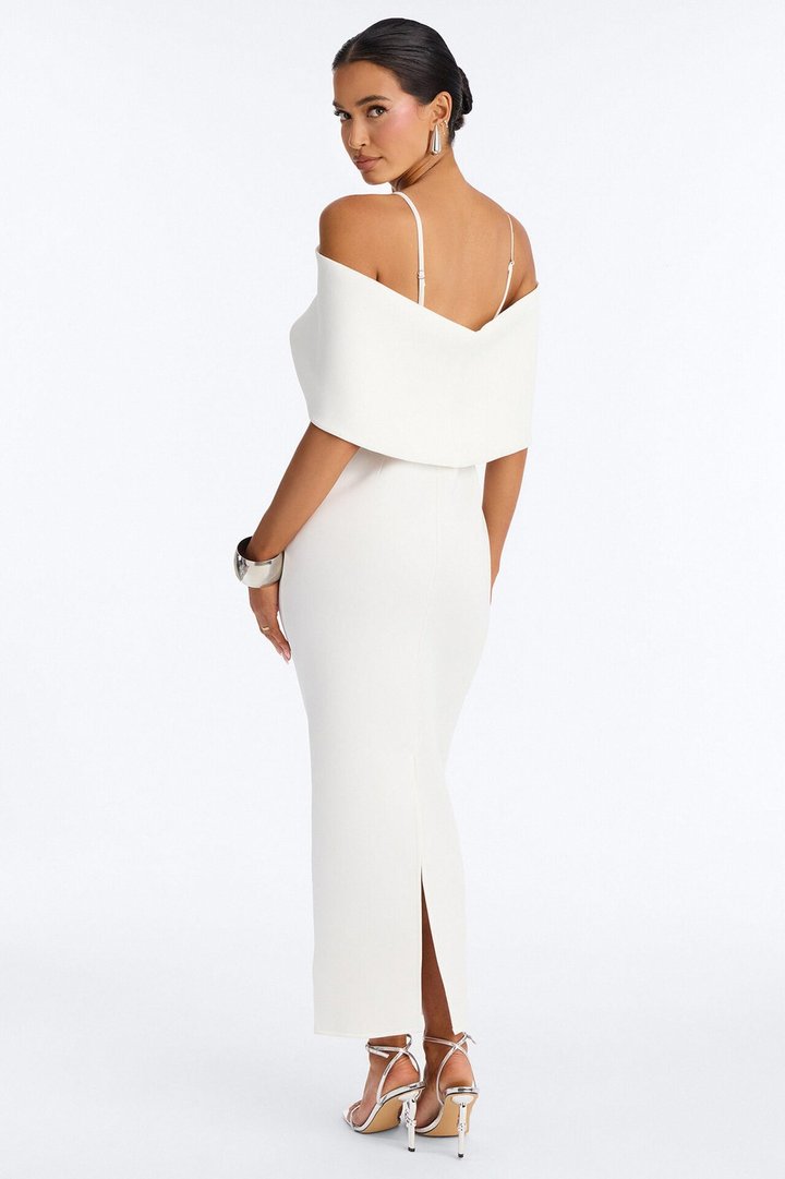 Last Call Scuba Maxi Dress - White