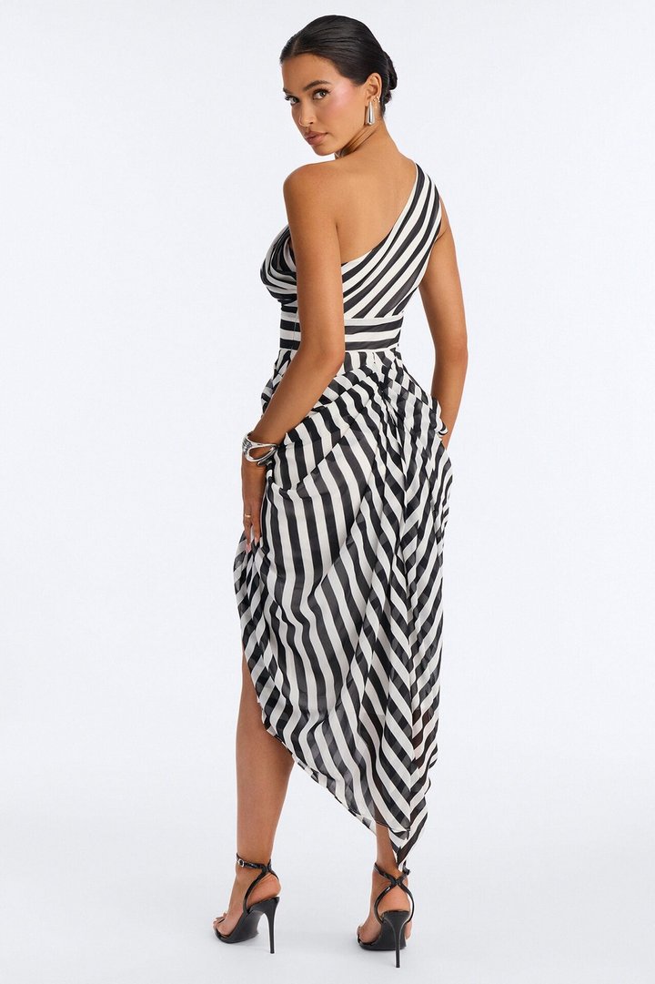Miranda Striped Maxi - Black/White