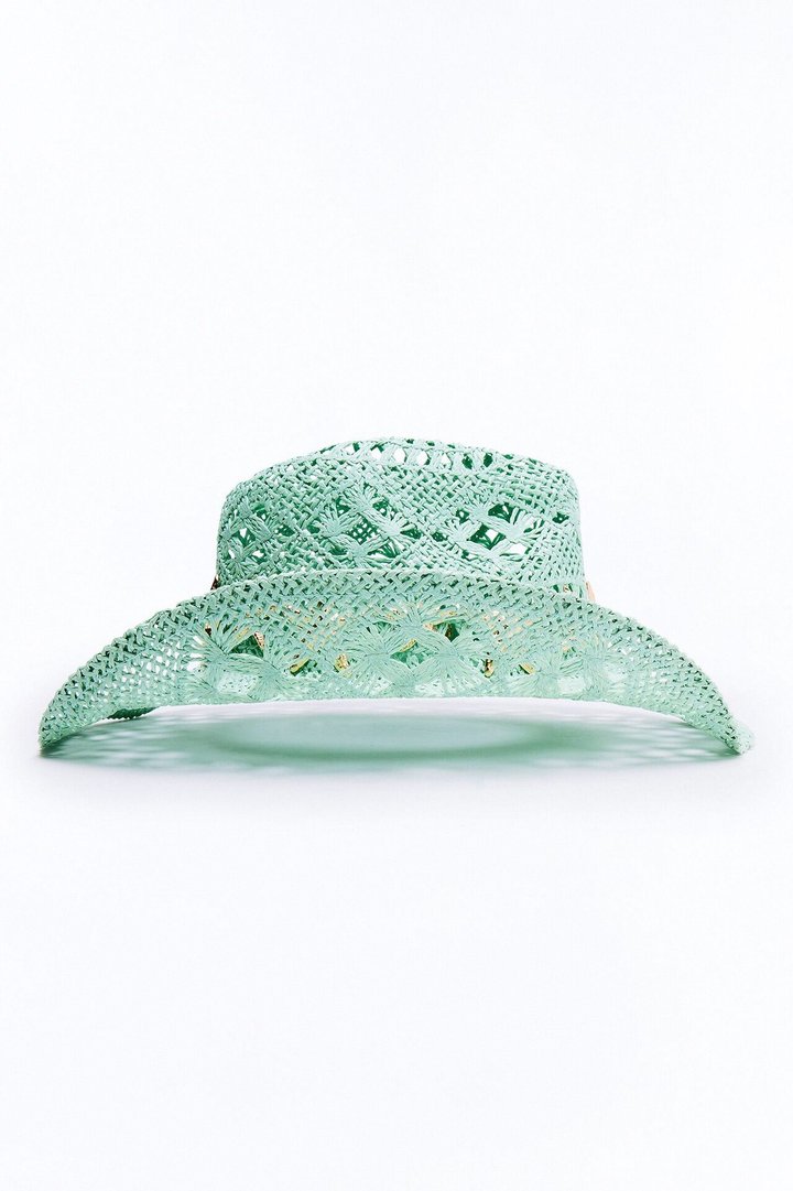 Island Star Straw Cowboy Hat - Mint