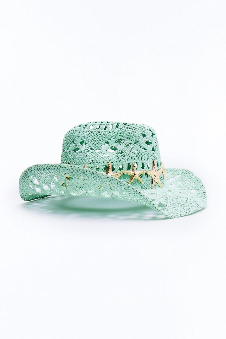 Island Star Straw Cowboy Hat - Mint