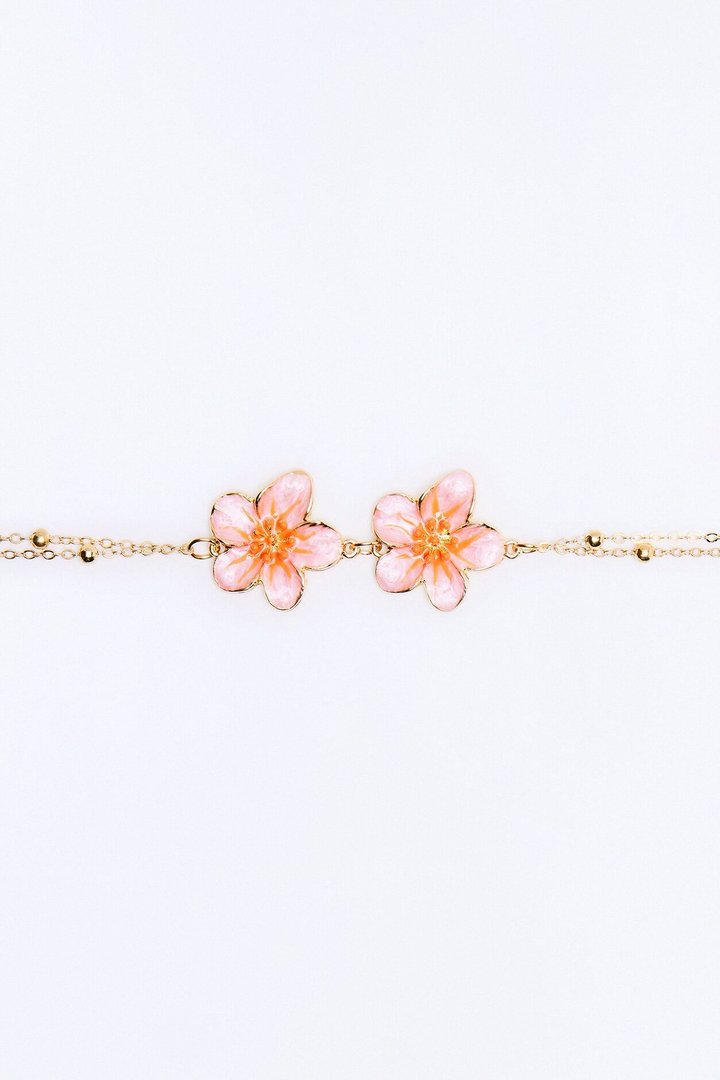 Island Glow Belly Chain - Gold/Pink