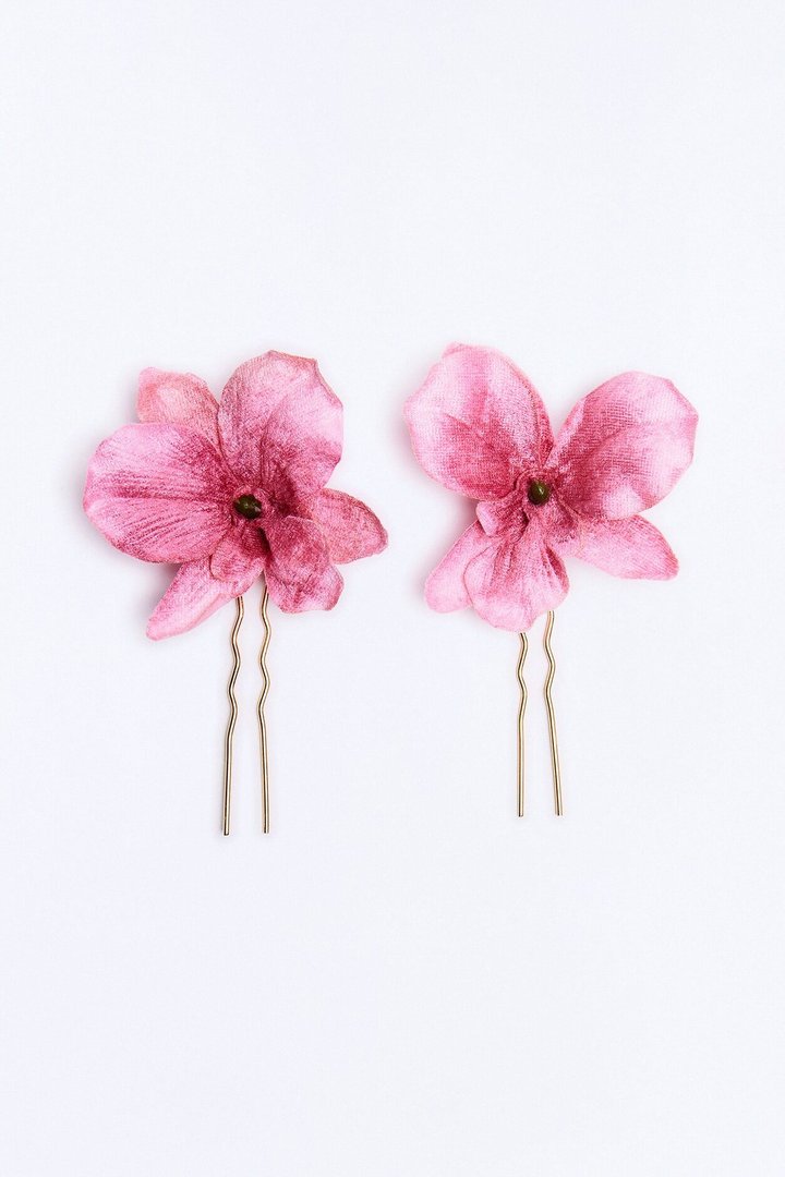 Exotic Garden 2 Piece Barrette Set - Pink/combo