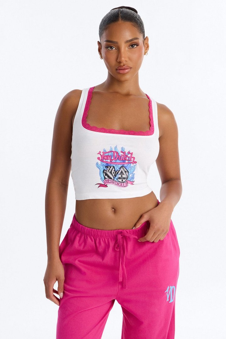 Von Dutch Roll The Dice PJ Pant Set - Magenta/combo