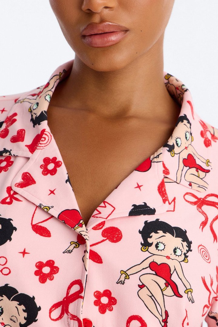 Betty Boop's Flowers & Bows PJ Pant Set - Pink/combo