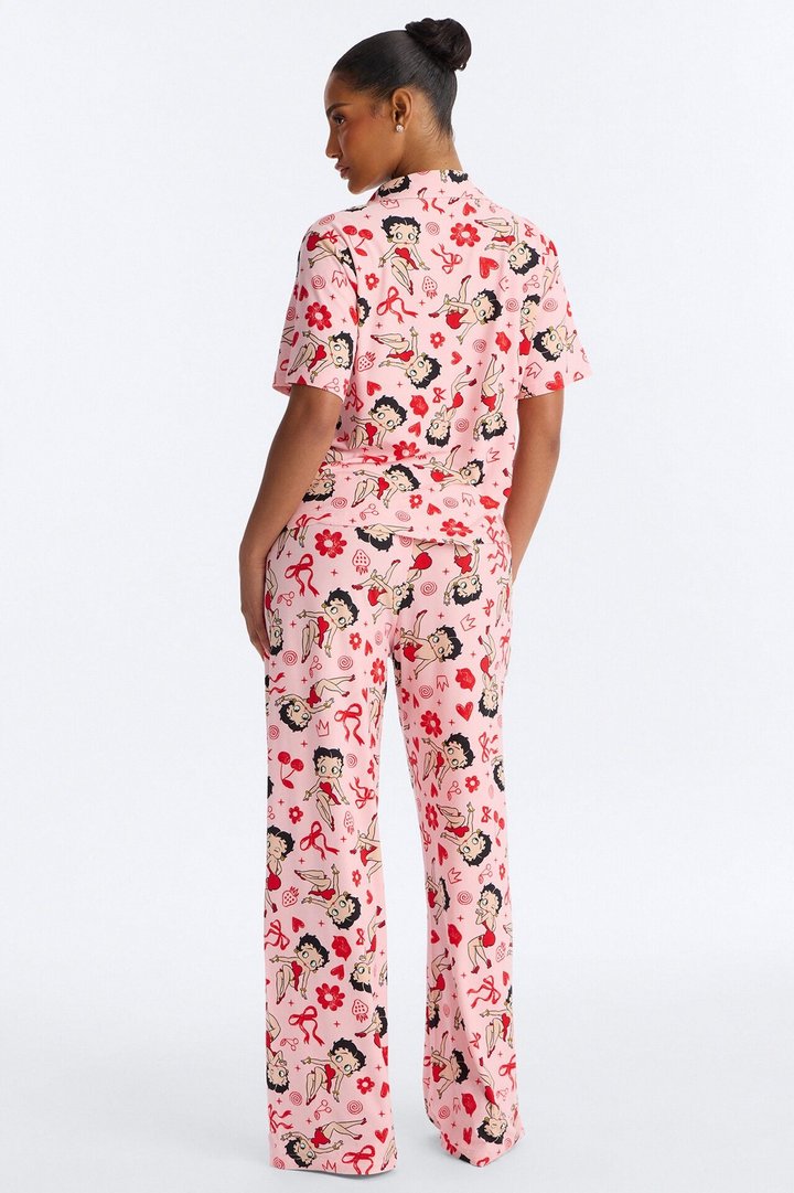 Betty Boop's Flowers & Bows PJ Pant Set - Pink/combo