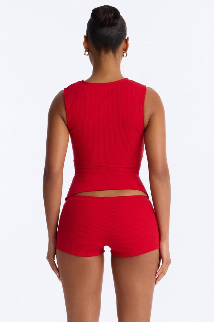 Acacia Snatched Micro Mini Short Set - Red