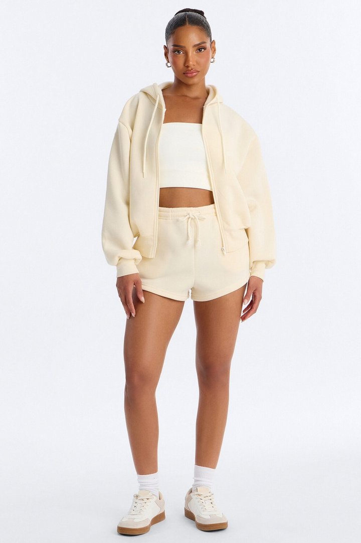 Bride To Be Fleece Short Set - White/Pink