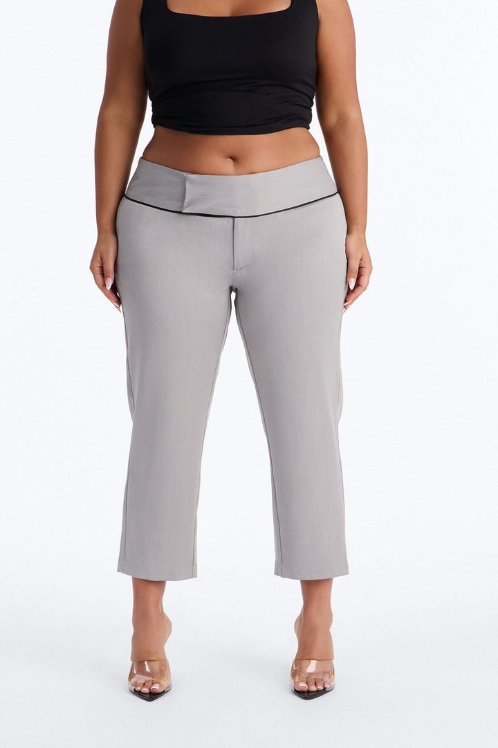 Rue Tailored Capri Trouser - Grey