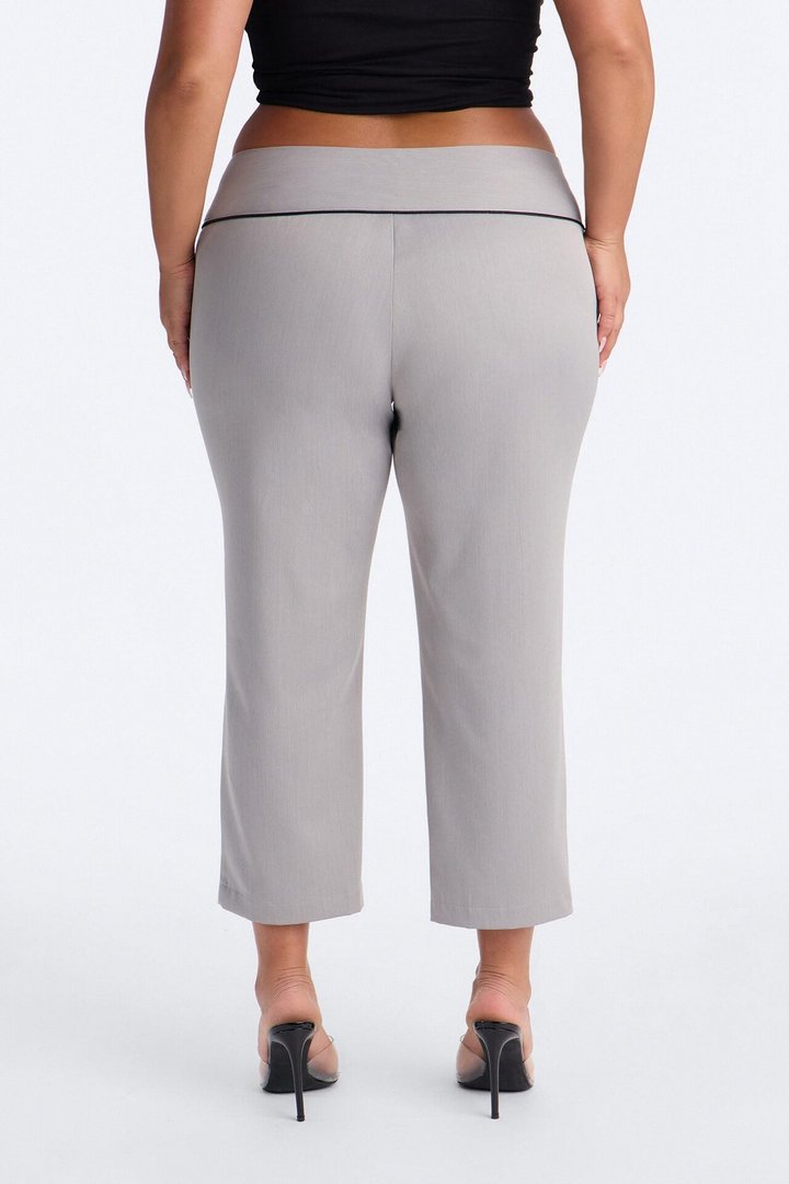 Rue Tailored Capri Trouser - Grey