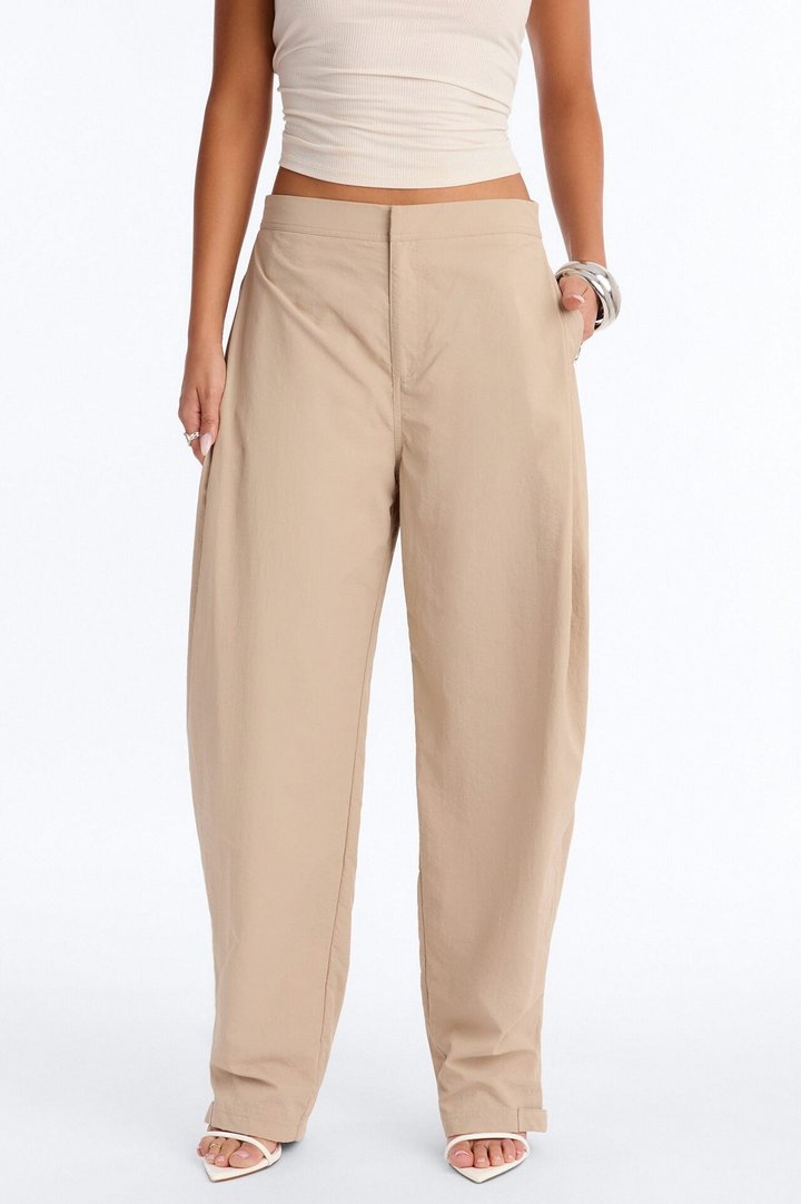 Nylon Windbreaker Pant - Stone