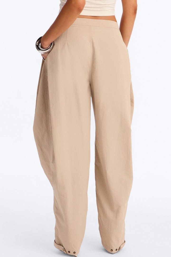Nylon Windbreaker Pant - Stone