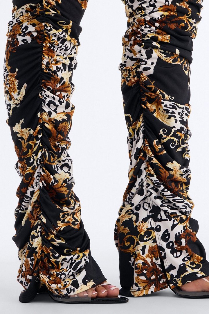 Labeled Luxe Stacked Skinny Pant - Black/combo