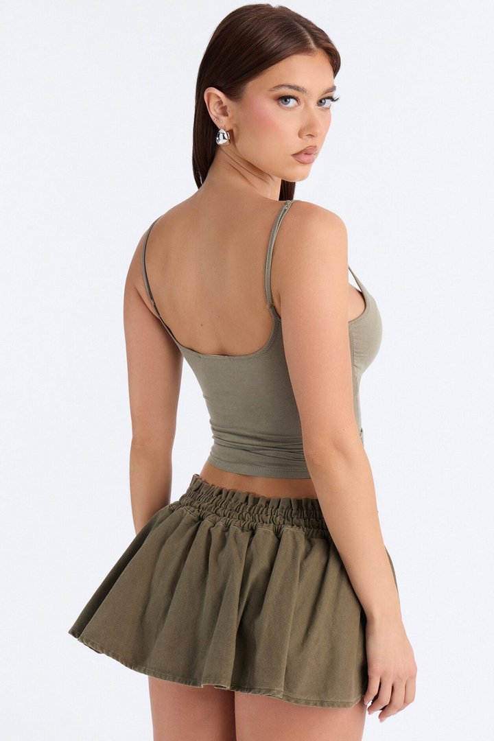 Beverly Built In Bra Cami Top - Olive