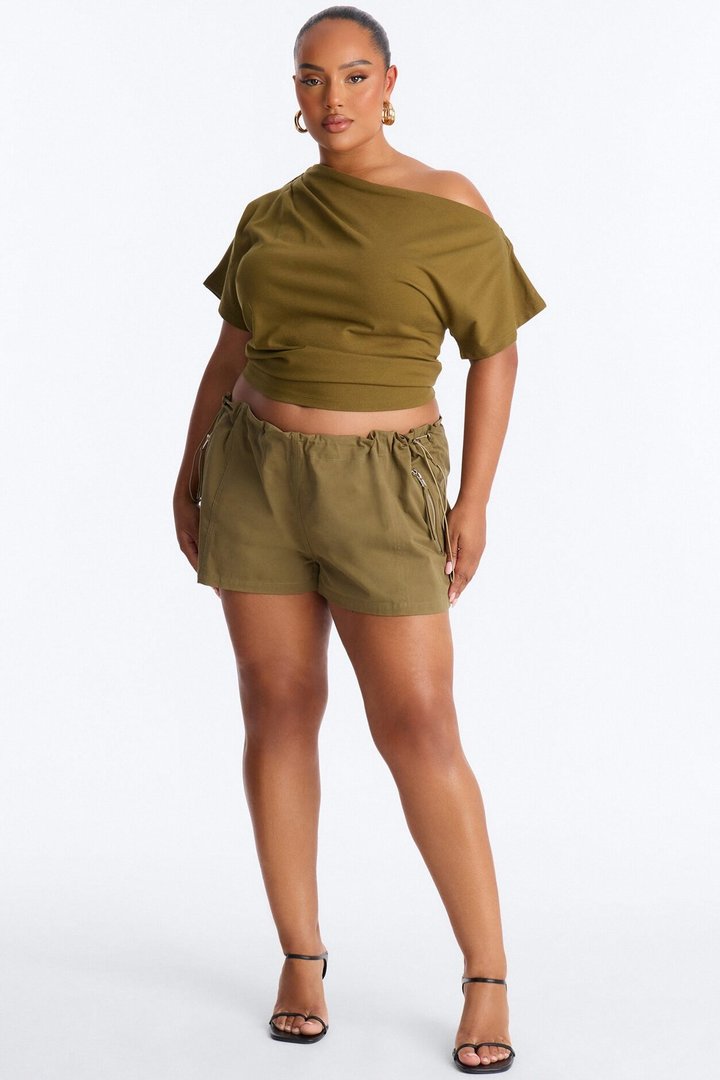 Anaia Bungee Cord Micro Short - Military Green