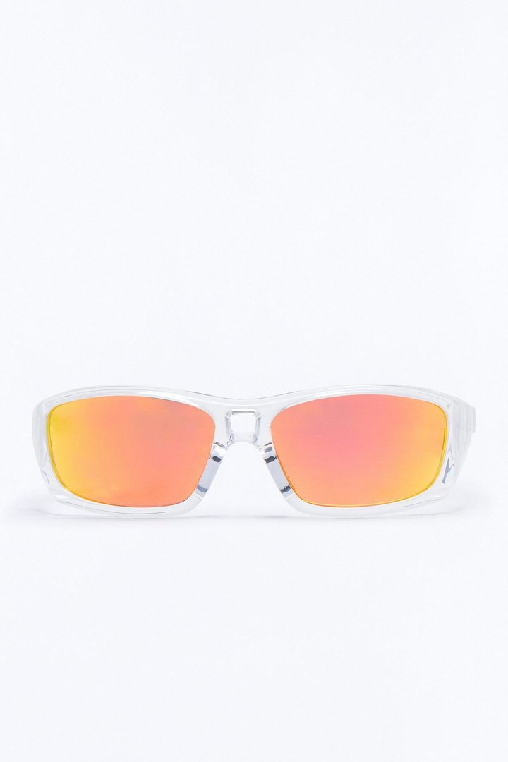 Missed Call Sport Wrap Sunglasses - Clear