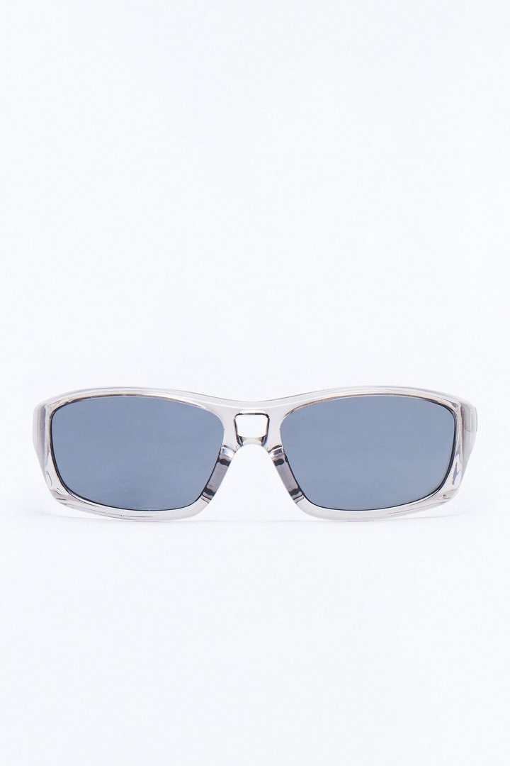 Missed Call Sport Wrap Sunglasses - Silver