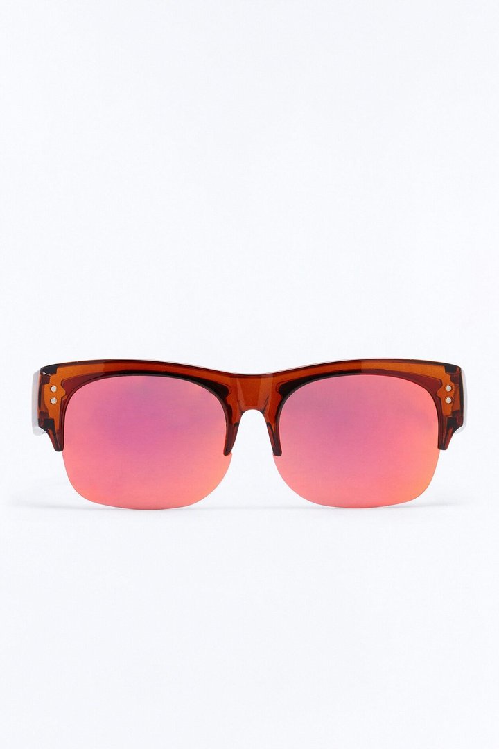 Fixed On You Square Sunglasses - Brown