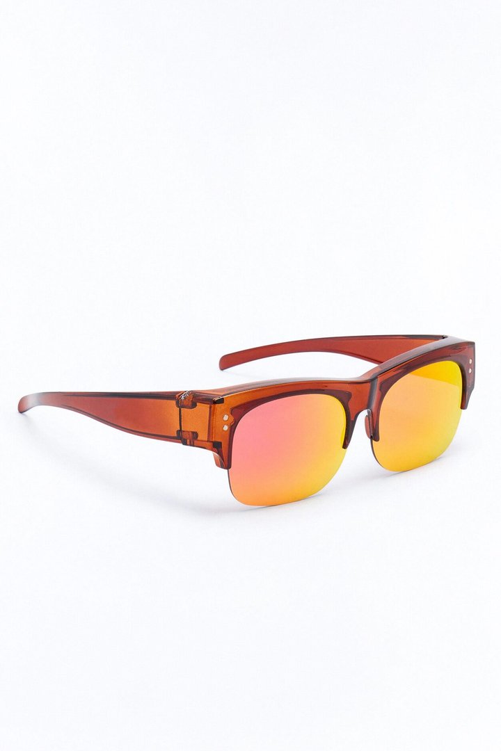 Fixed On You Square Sunglasses - Brown