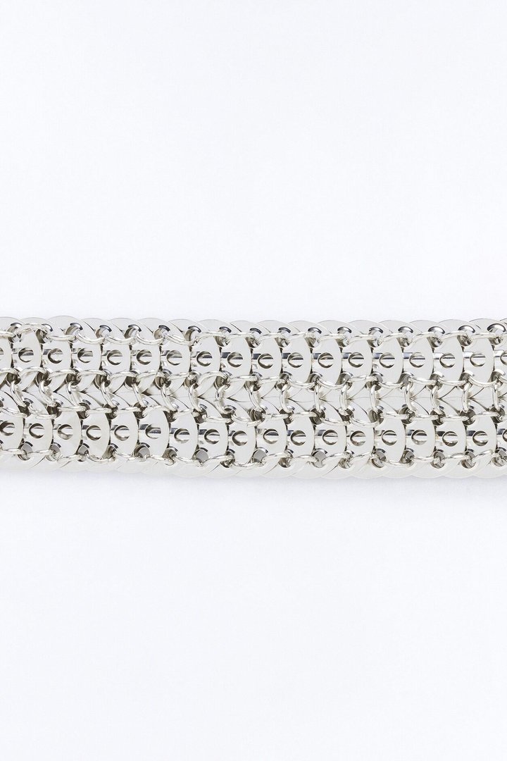 Interwired Chain Belt - Silver