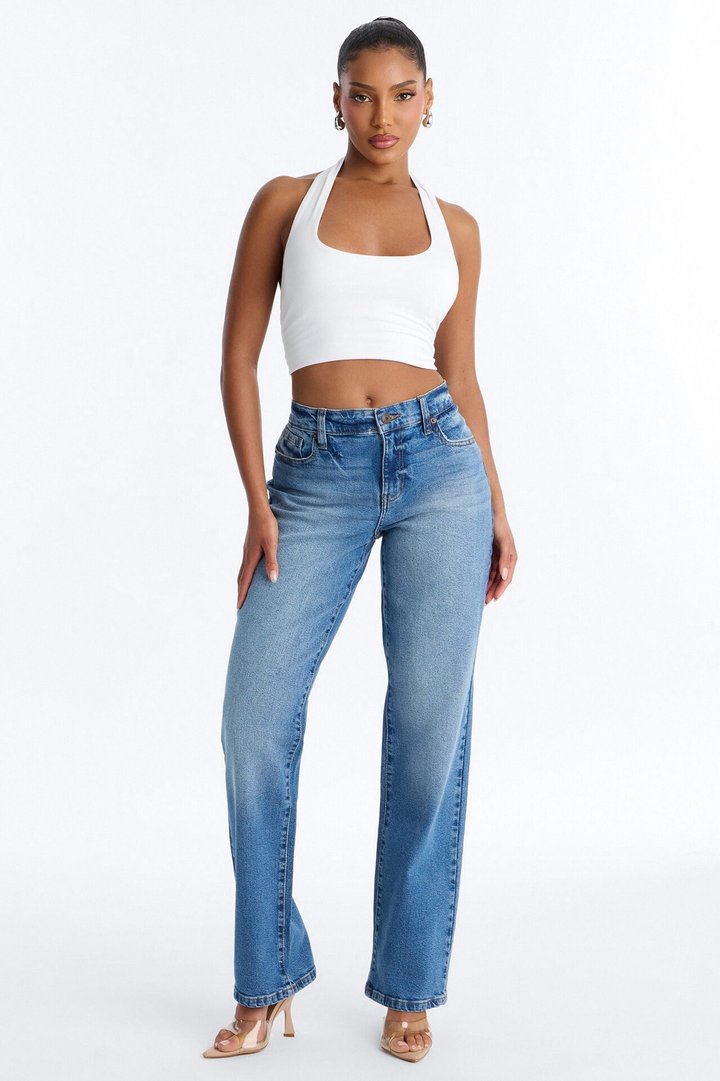Mar Vista Stretch Straight Leg Jeans - Medium Wash