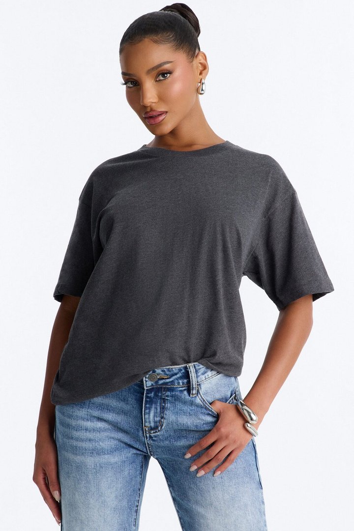Random Tuesday Oversized T Shirt - Charcoal