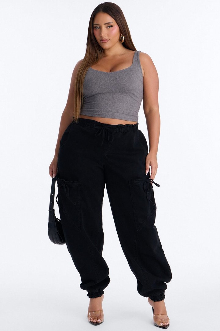 Quinn Double Lined Tank Top - Charcoal