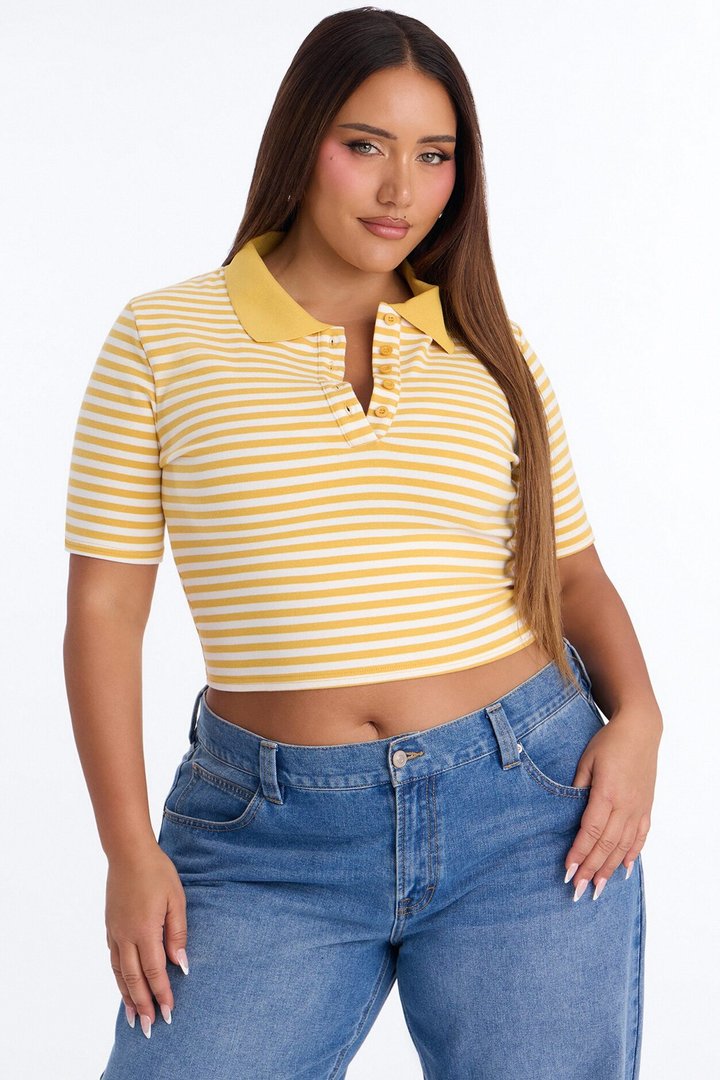 Nellie Stripped Shirt - Yellow/combo