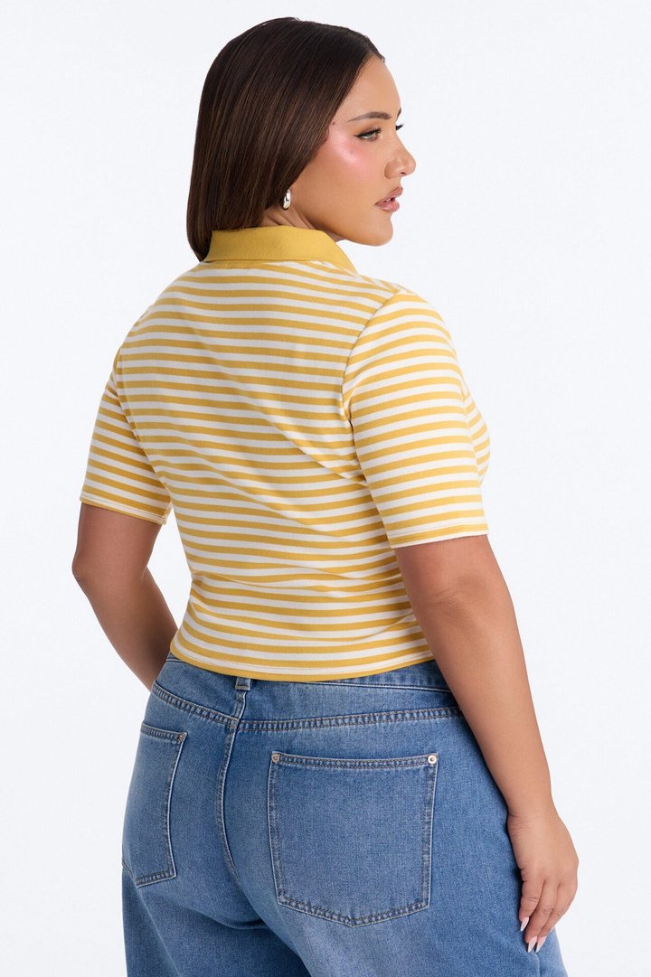 Nellie Stripped Shirt - Yellow/combo