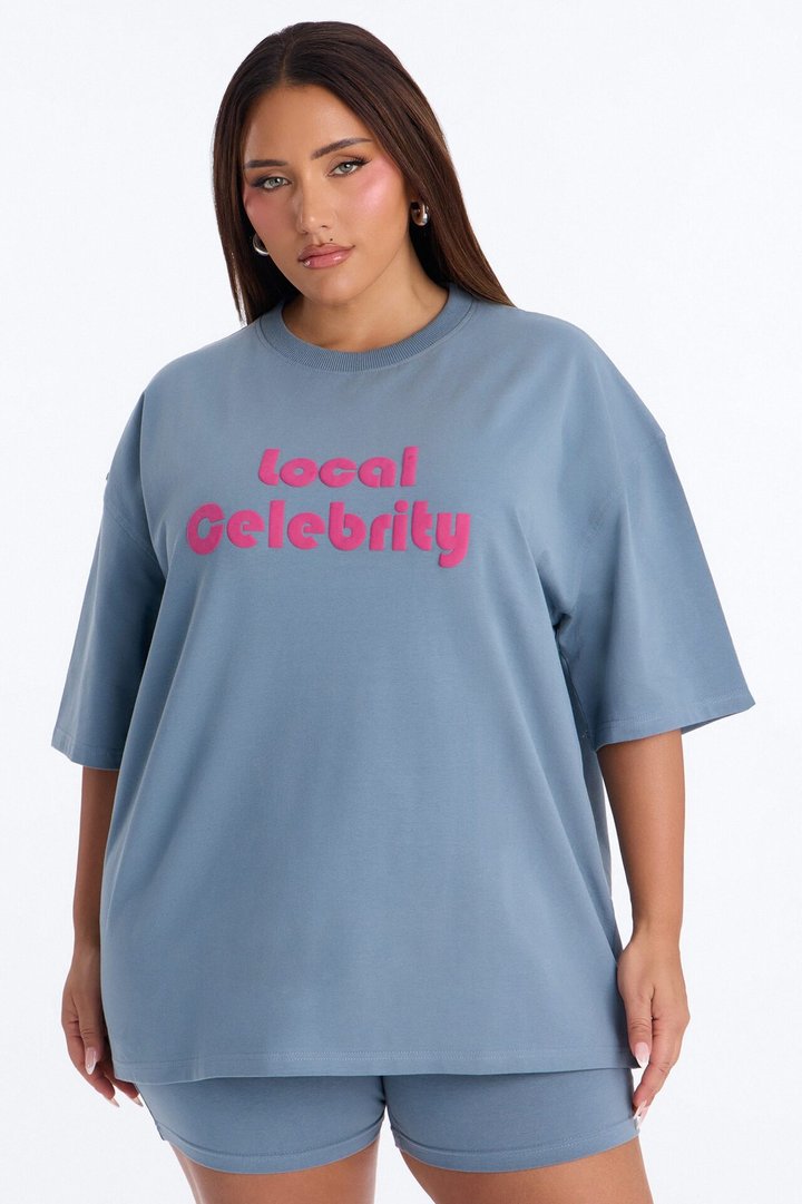 Local Celebrity Short Set - Slate Blue