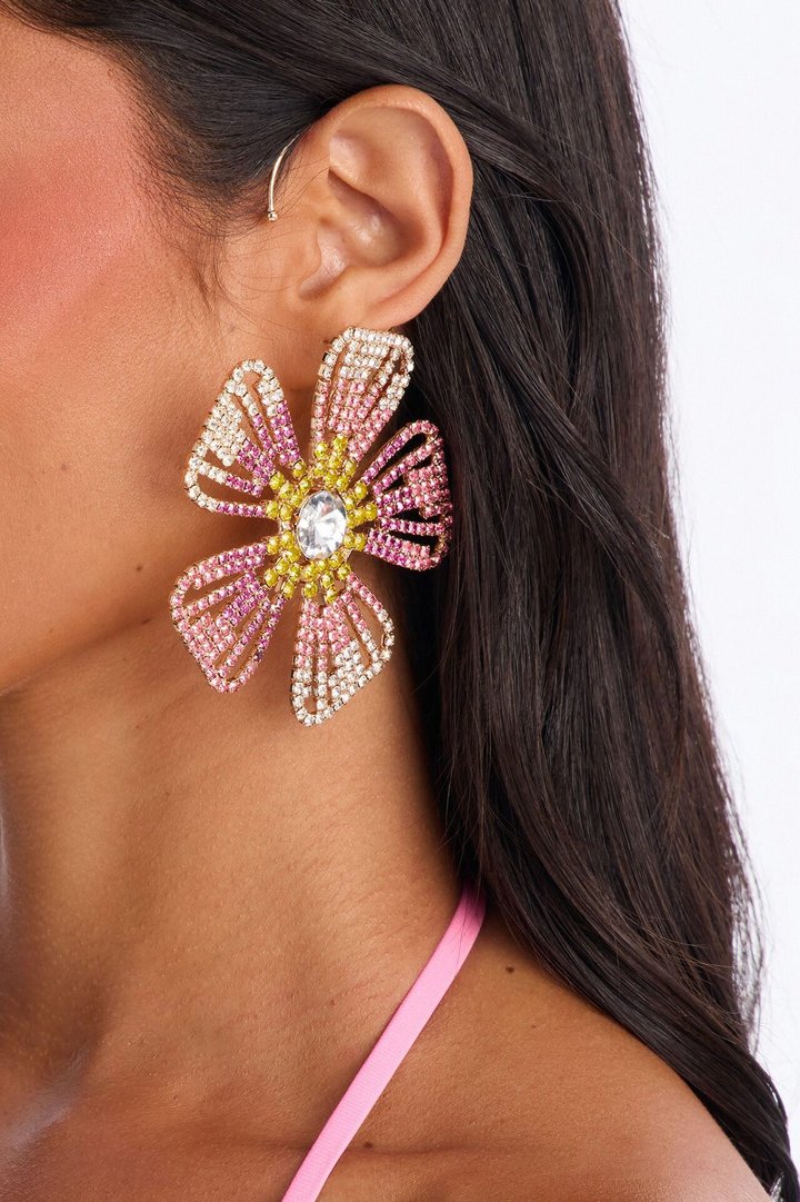 Bloom And Sparkle Ear Cuff - Pink/combo